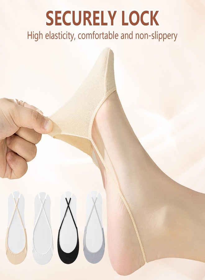 PASDUCHAS 8 Pairs Socks for High Heels, Ultra Low No Show Non Slip Slingback Toe Socks - Image 5